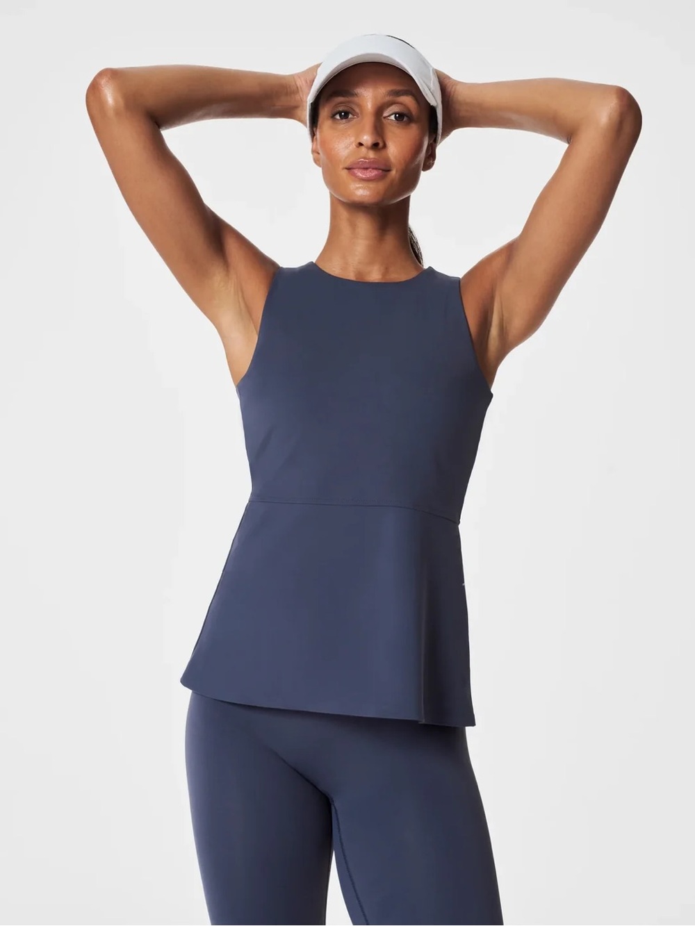 NWT! SPANX Gray Active Peplum Tank- S